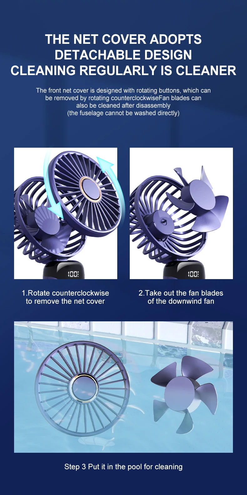 Portable Neck Fan with LED Display - Hands-Free Wearable Personal Fan with Phone Holder - Image 21
