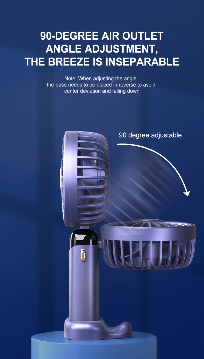 Portable Neck Fan with LED Display - Hands-Free Wearable Personal Fan with Phone Holder - Image 18
