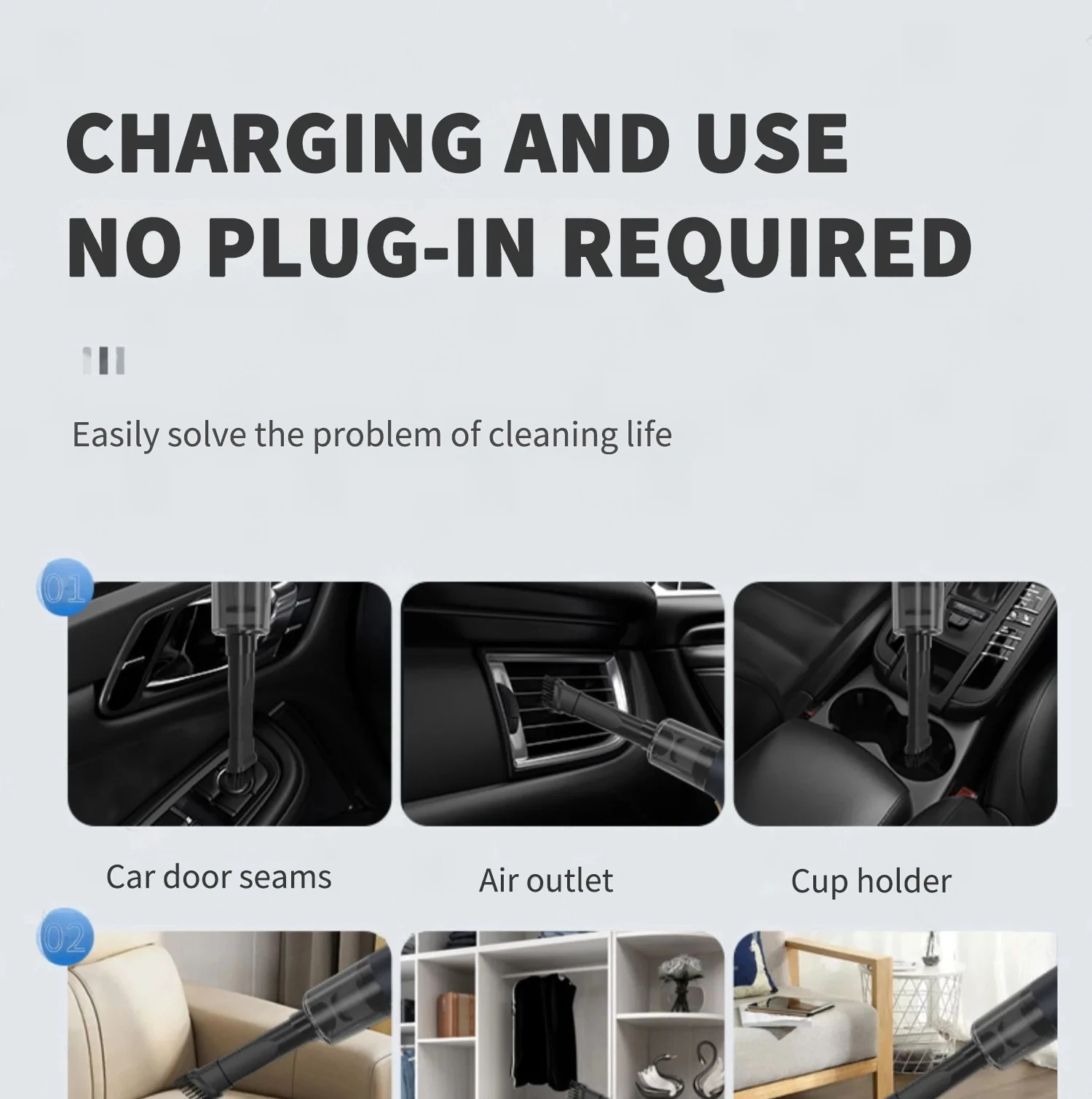 Wireless Car Vacuum Cleaner 98000PA - Powerful Handheld Cordless Vacuum for Car & Home - Image 24