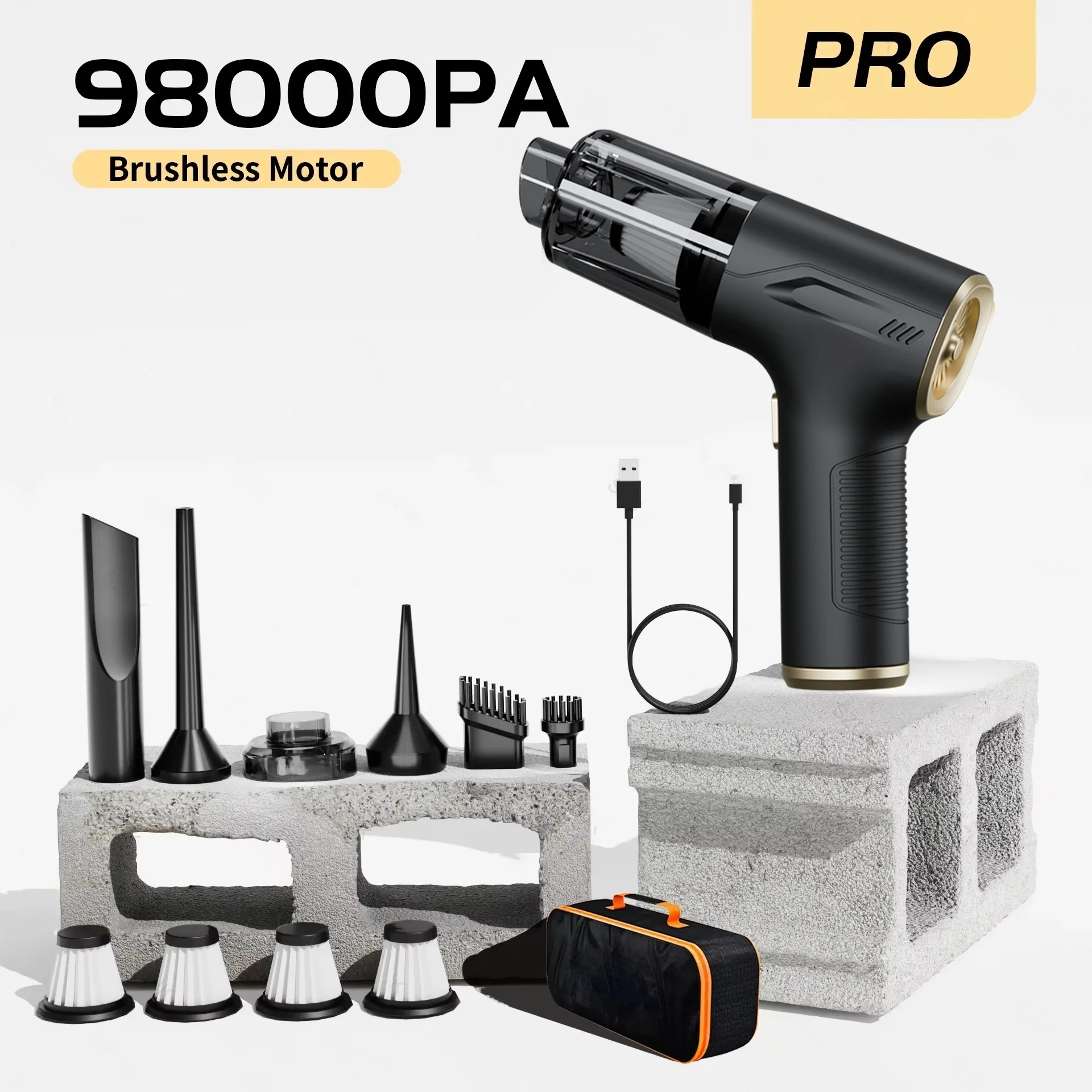 Wireless Car Vacuum Cleaner 98000PA - Powerful Handheld Cordless Vacuum for Car & Home - Image 12