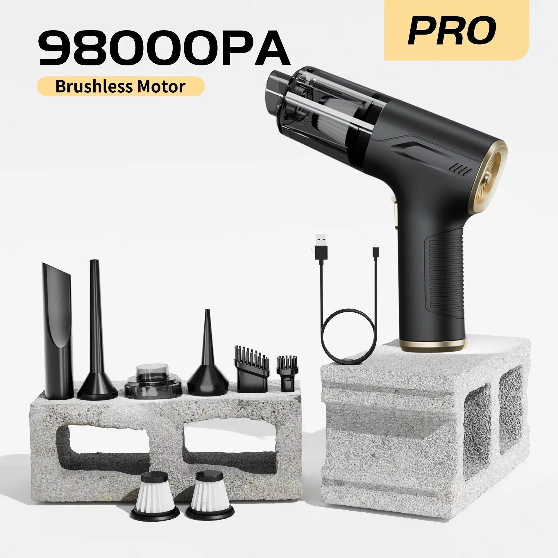 Wireless Car Vacuum Cleaner 98000PA - Powerful Handheld Cordless Vacuum for Car & Home - Image 8